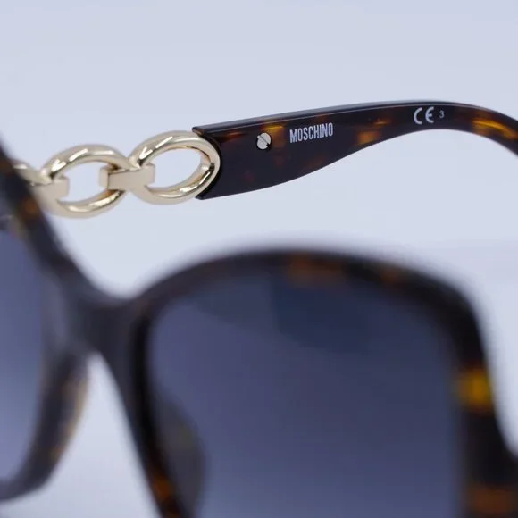 Moschino MOS099/S 0086 9O Sunglasses Havana Butterfly Frame  display picture 1